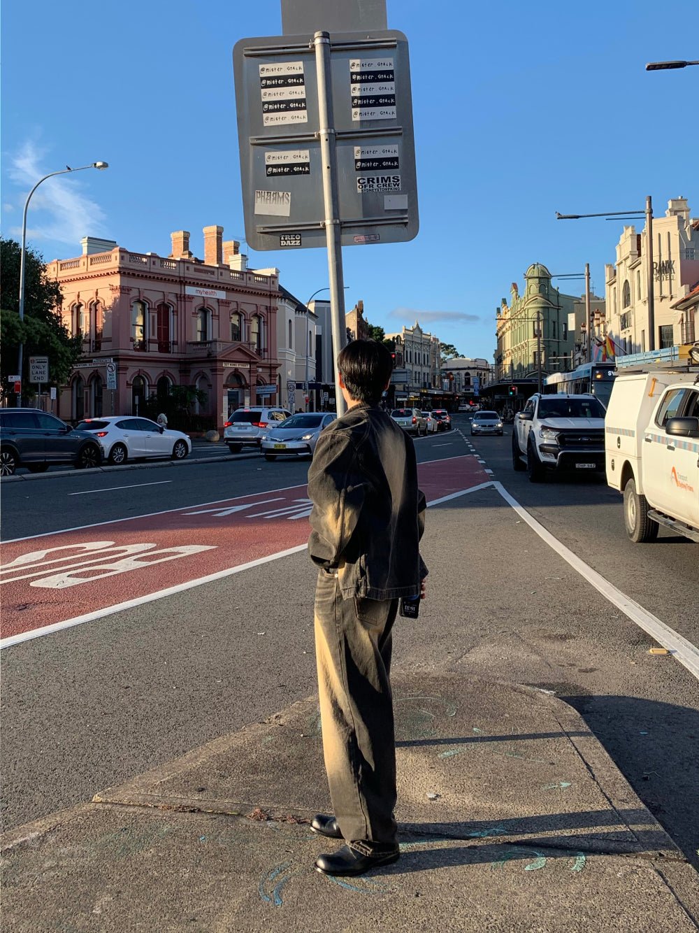 復古 水洗 寬鬆 顯高 直筒 牛仔褲 / 3色 - WHATEVER STUDIO