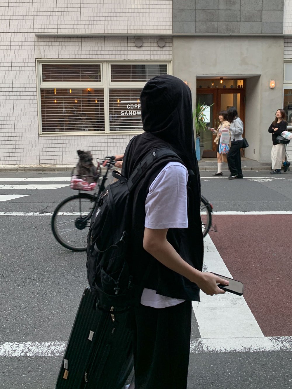 簡約 層次 棉質 無袖 拉鍊 連帽 背心 / 3色 - WHATEVER STUDIO