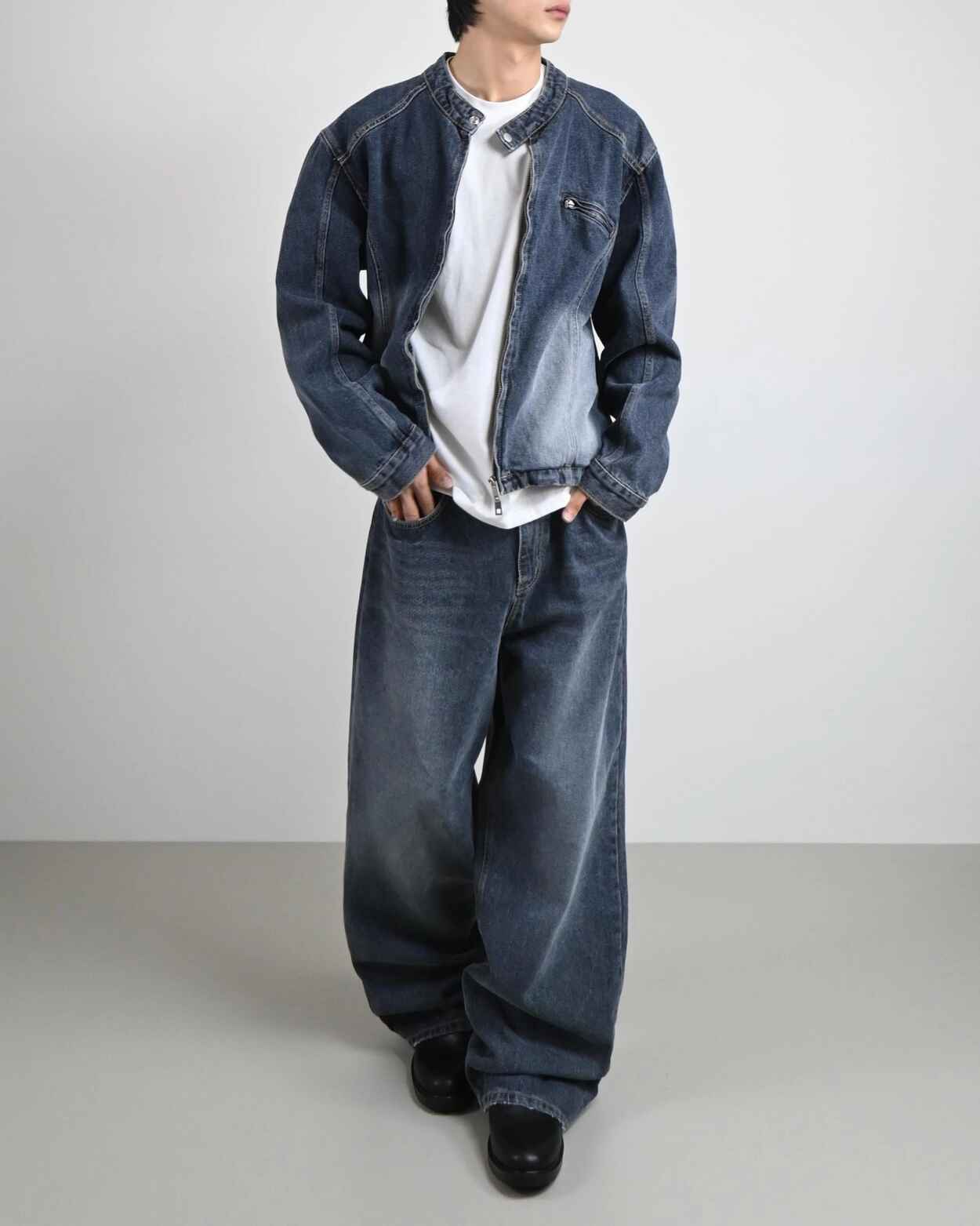 復古 水洗 寬鬆 短版 牛仔外套 / 3色 - WHATEVER STUDIO