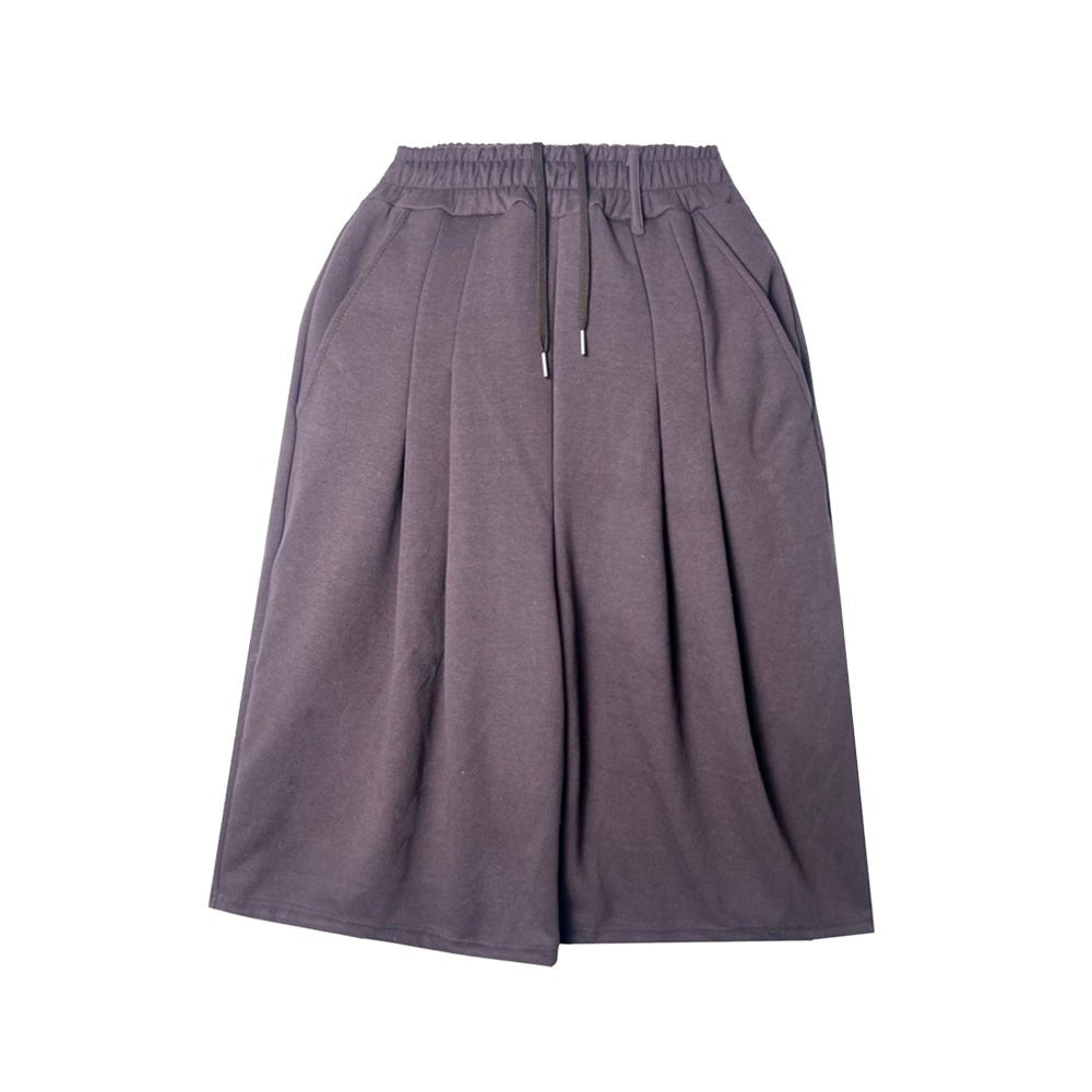 雙打摺 膝下 七分 百慕達 棉質 短褲 / 4色 - WHATEVER STUDIO