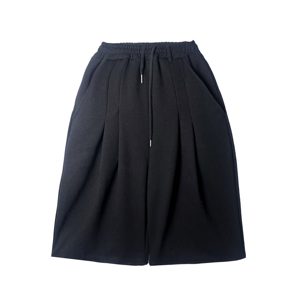 雙打摺 膝下 七分 百慕達 棉質 短褲 / 4色 - WHATEVER STUDIO