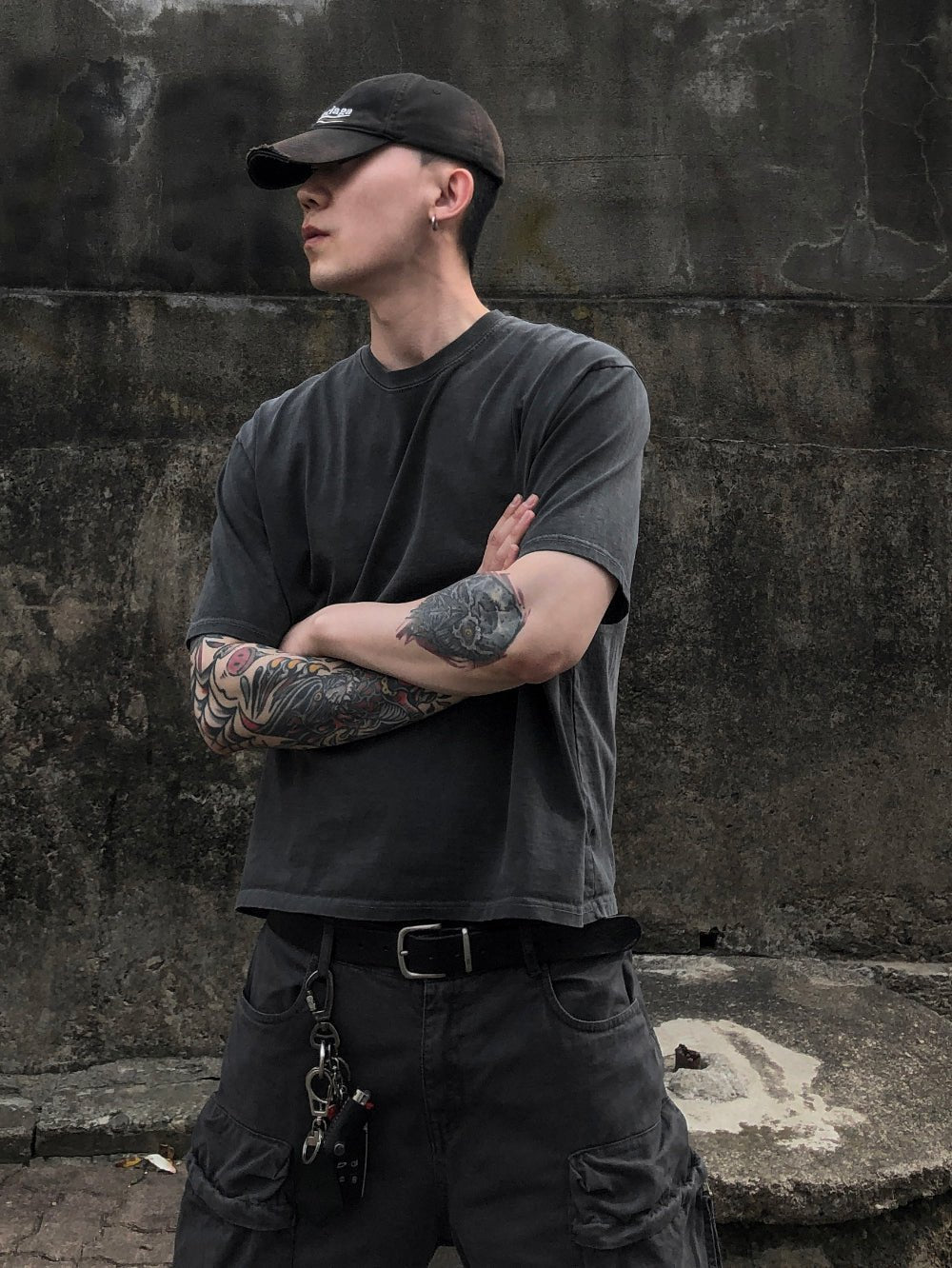 水洗 Boxy 寬短 簡約 俐落 短袖 上衣 / 3色 - WHATEVER STUDIO