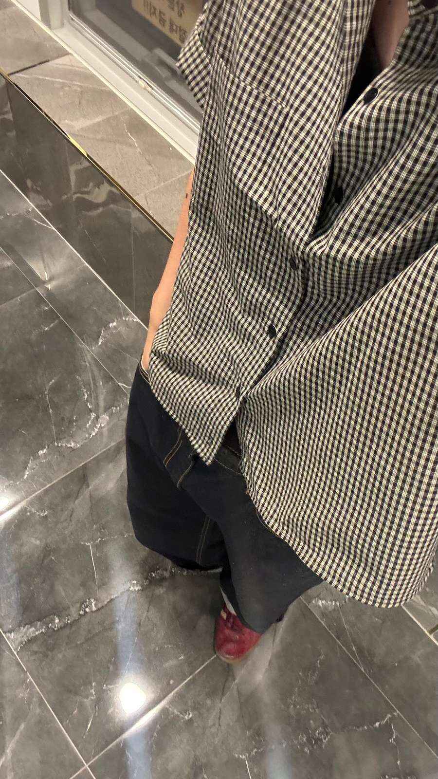 Boxy 短版 格紋 半袖 寬鬆 襯衫 / 4色 - WHATEVER STUDIO