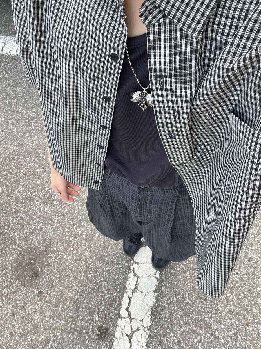 Boxy 短版 格紋 半袖 寬鬆 襯衫 / 4色 - WHATEVER STUDIO