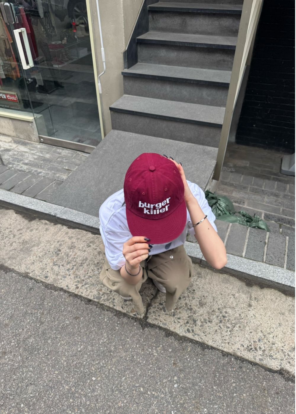 街頭 Buger Killer 字母刺繡 棒球帽 / 2色 - WHATEVER STUDIO