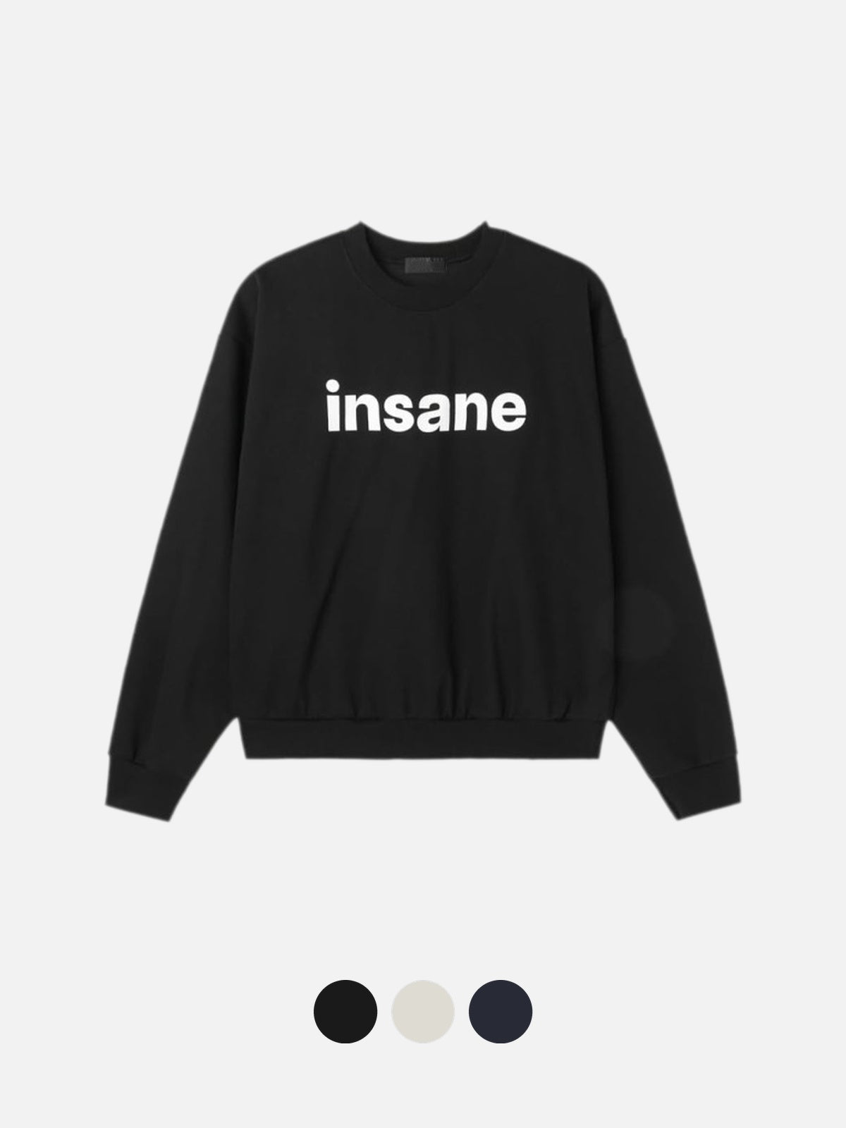 insane 印花 落肩 短版 大學T / 3色 - WHATEVER STUDIO