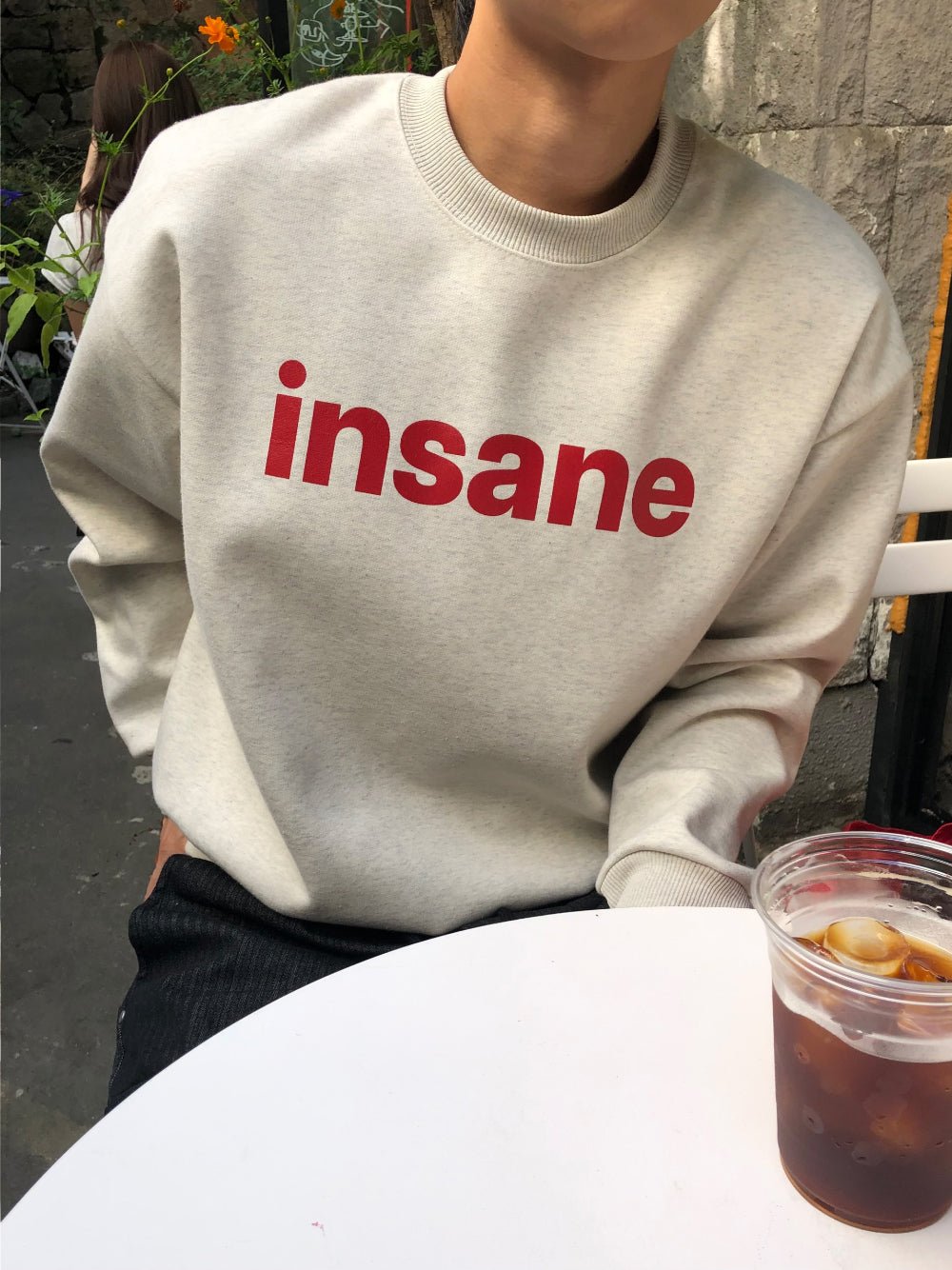 insane 印花 落肩 短版 大學T / 3色 - WHATEVER STUDIO