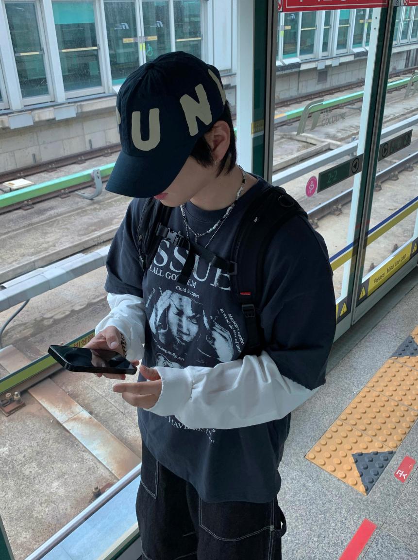 ISSUES 假兩件 微破壞 分層 長袖上衣 / 2色 - WHATEVER STUDIO