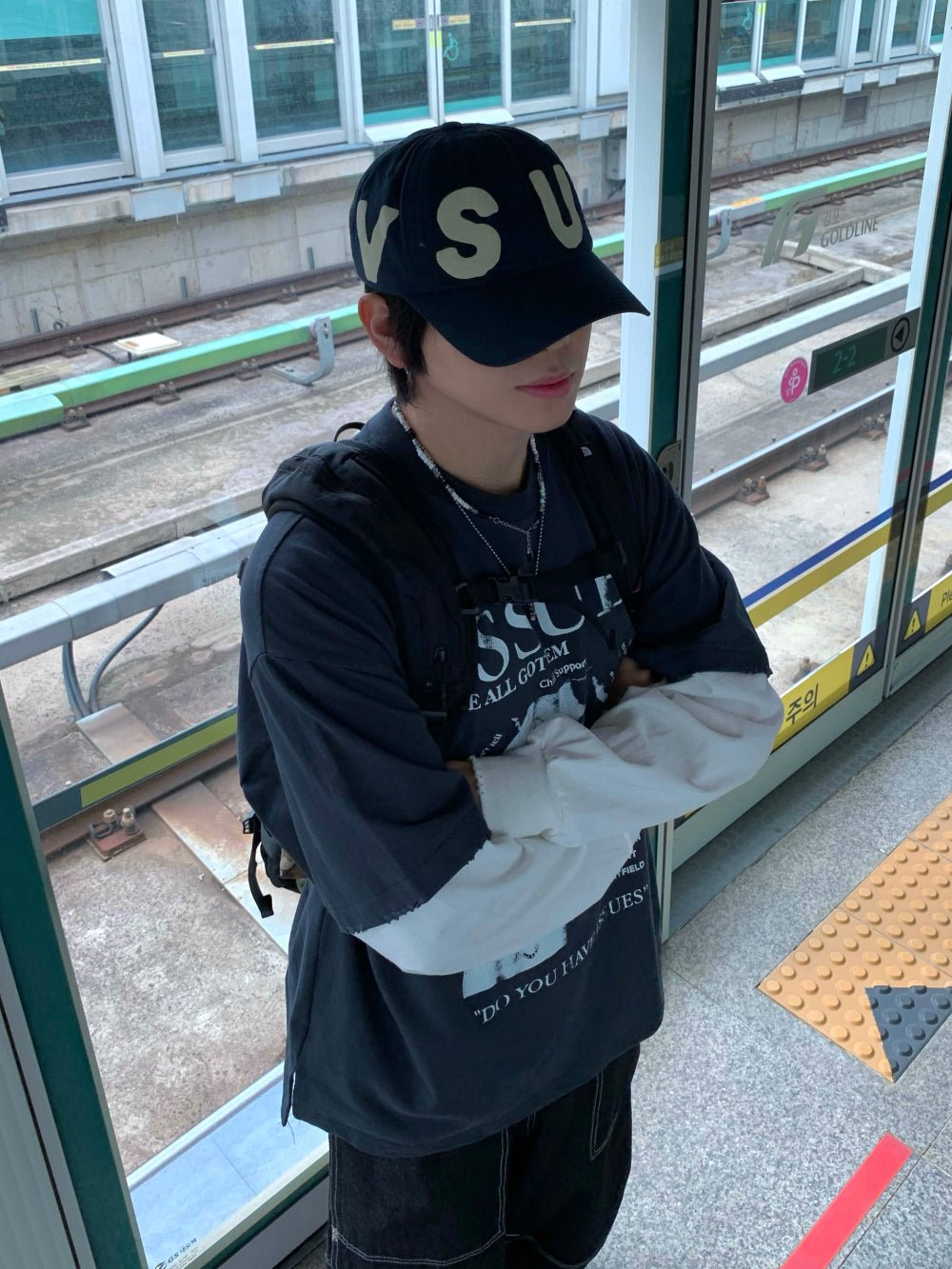 ISSUES 假兩件 微破壞 分層 長袖上衣 / 2色 - WHATEVER STUDIO