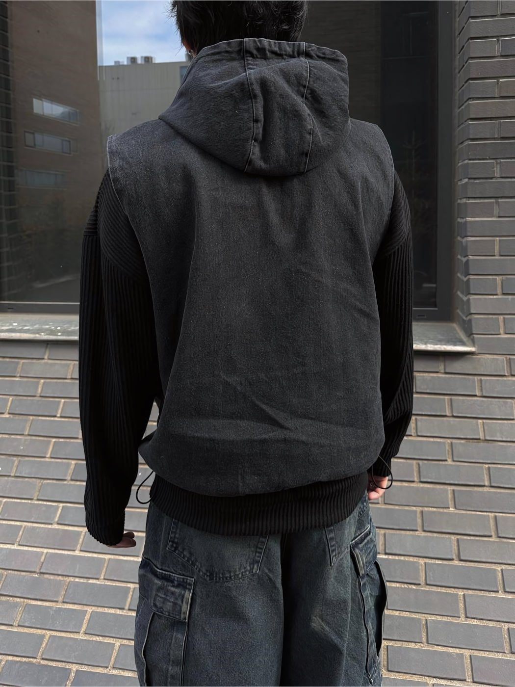 丹寧 牛仔 連帽 背心 - WHATEVER STUDIO