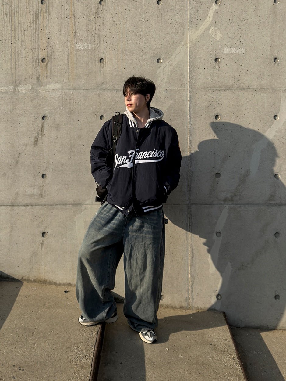 San Francisco 學院風 鋪棉 棒球外套 / 3色 - WHATEVER STUDIO
