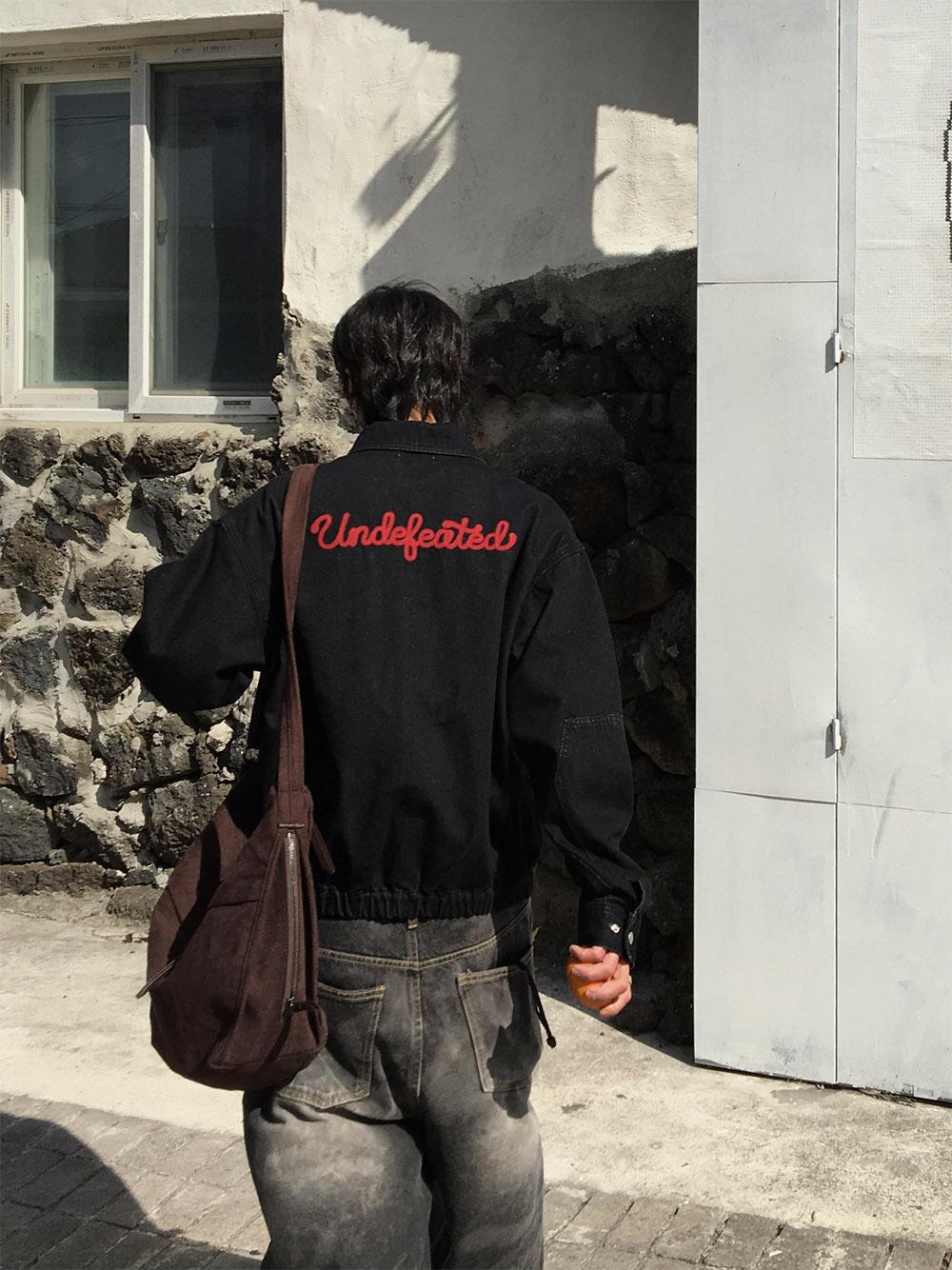 Undefeated 刺繡 雙拉鍊 牛仔外套 - WHATEVER STUDIO