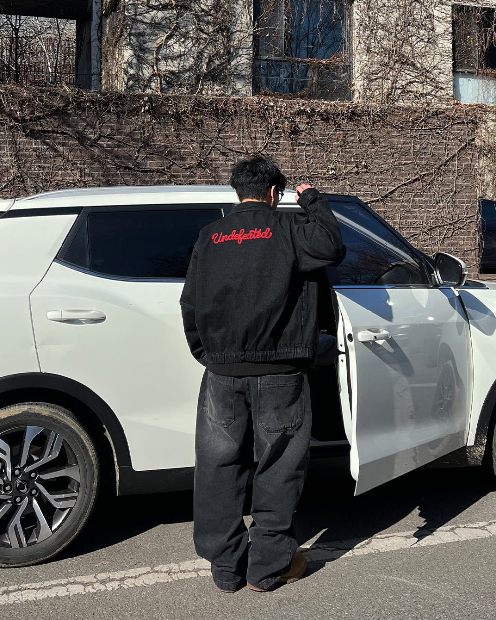 Undefeated 刺繡 雙拉鍊 牛仔外套 - WHATEVER STUDIO